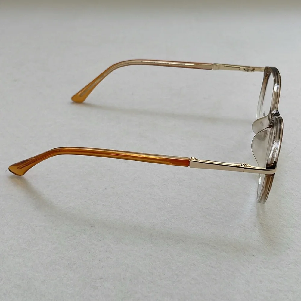 NWT Lido West Tuna Brown Fade Clear Eyeglass Frame